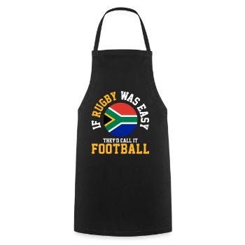 Rugby Afrique du Sud - Tablier de cuisine - noir - Devant - AI Model Male 185 dark (185cm)