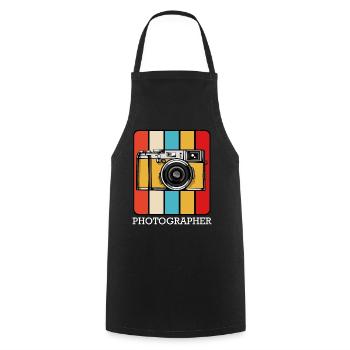 photographer - Cooking Apron - black - Front - AI Model Male 185 dark (185cm)