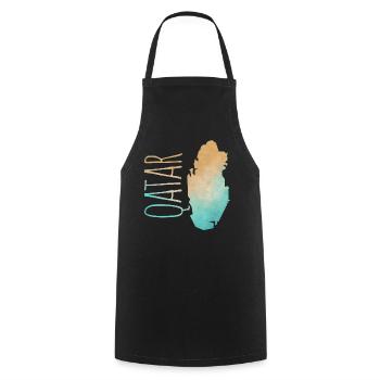 Qatar - Cooking Apron - black - Front - AI Model Male 185 dark (185cm)