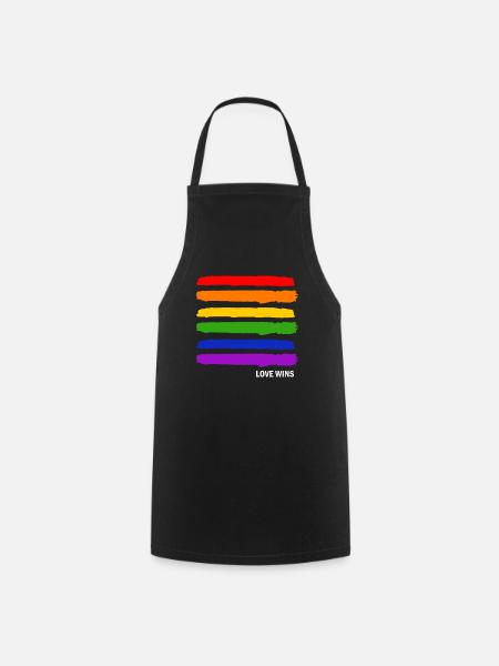 Gay Pride Gift - Cooking Apron - black