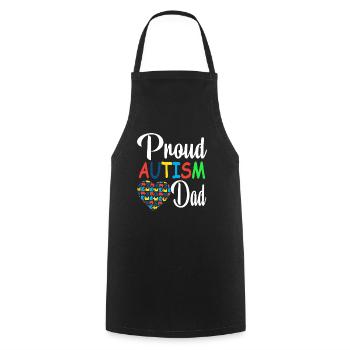 Proud Autism Dad Dad - Cooking Apron - black - Front - AI Model Male 185 dark (185cm)