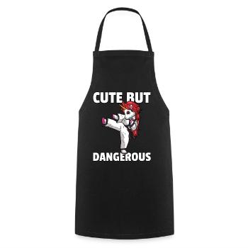 Karate Unicorn Judo Fight Ninja Jitsu - Cooking Apron - black - Front - AI Model Male 185 dark (185cm)