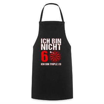 60th birthday gift man darts saying men 60th - Cooking Apron - black - Front - AI Model Male 185 dark (185cm)