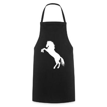 Cheval sauvage étalon cheval chevaux poney cavalier d'équitation - Tablier de cuisine - noir - Devant - AI Model Male 185 dark (185cm)