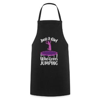 Ein Mädchen das Trampolin springen liebt - Kochschürze - Schwarz - Vorne - AI Model Male 185 dark (185cm)