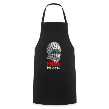 Free Palestine. Proud Palestine Roots. Free Gaza - Cooking Apron - black - Front - AI Model Male 185 dark (185cm)