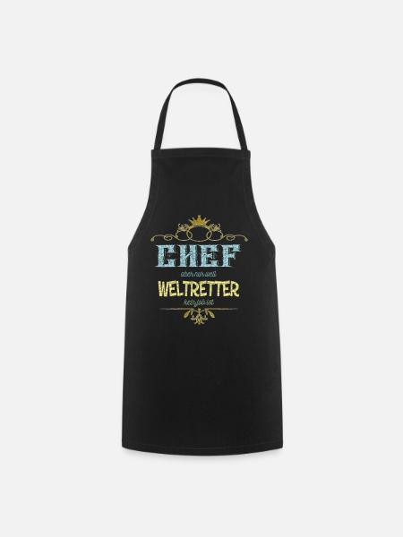 Chef Weltretter - Kochschürze - Schwarz