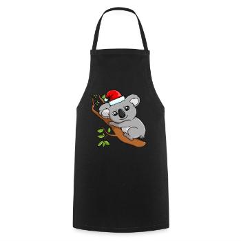 Koala Panda Panda Funny Christmas - Cooking Apron - black - Front - AI Model Male 185 dark (185cm)