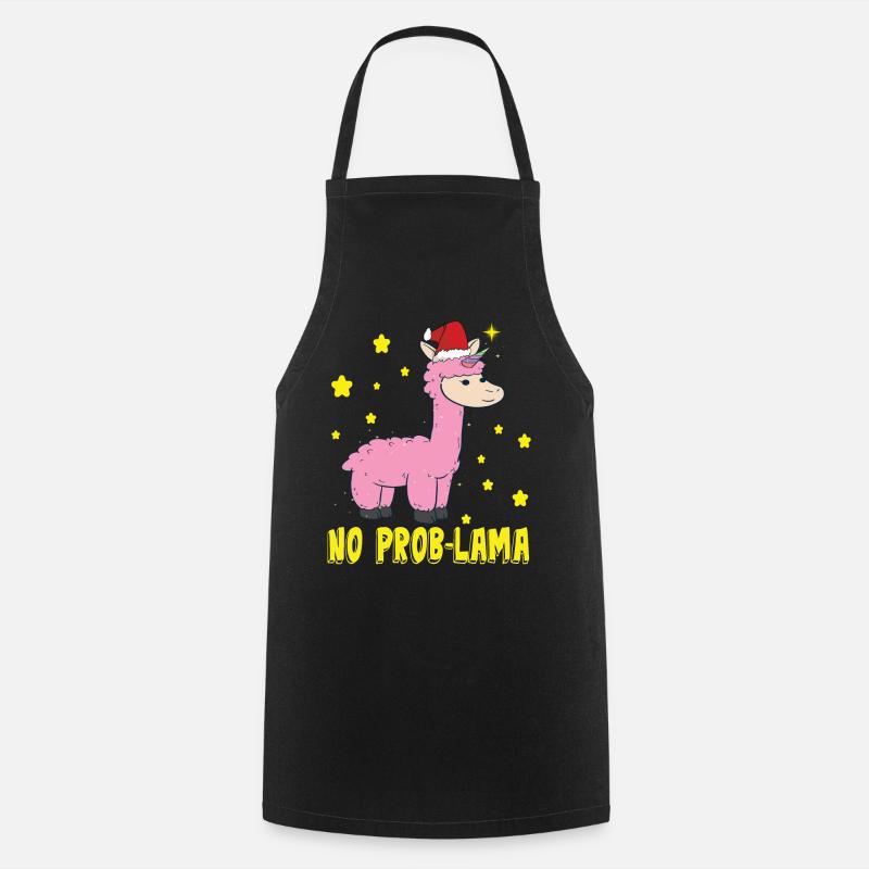 No Prob Lama - Kochschürze - Schwarz