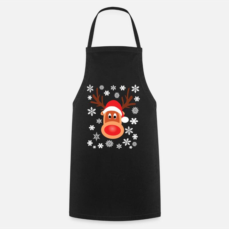 Rudolf Renne Nez Rouge Noël Noël - Tablier de cuisine - noir