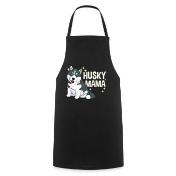 Husky Mama Hundebesitzerin Geschenk - Kochschürze - Schwarz - Vorne - AI Model Male 185 dark (185cm)
