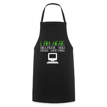 IT Helpdesk It Support - Cooking Apron - black - Front - AI Model Male 185 dark (185cm)
