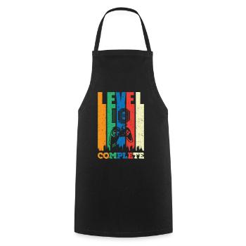 Level 18 Complete 18 years 18 years 18 birthday - Cooking Apron - black - Front - AI Model Male 185 dark (185cm)