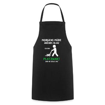 Platzwart Groundsman Greenkeeper Campingplatz - Kochschürze - Schwarz - Vorne - AI Model Male 185 dark (185cm)