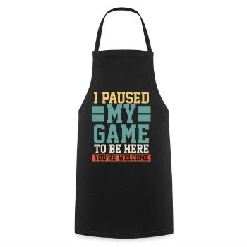 Gaming - Cooking Apron - black - Front - AI Model Male 185 dark (185cm)