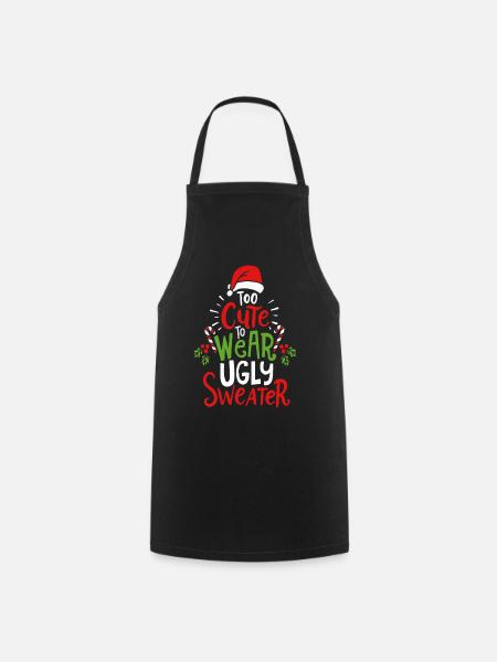 Ugly Christmas jumper - Cooking Apron - black