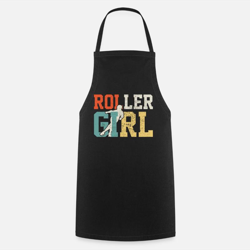 Fille de roller - Tablier de cuisine - noir