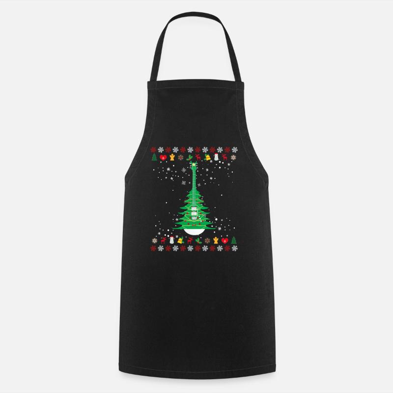 Arbre de Noël guitare - Tablier de cuisine - noir