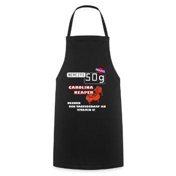 Tagesbedarf vitamin carolina reaper chili humor - Kochschürze - Schwarz - Vorne - AI Model Male 185 dark (185cm)