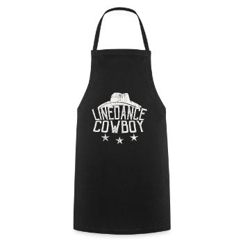 Linedance Cowboy Linedancer cadeau - Tablier de cuisine - noir - Devant - AI Model Male 185 dark (185cm)