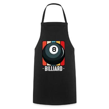Billiard Achtball Retro - Kochschürze - Schwarz - Vorne - AI Model Male 185 dark (185cm)