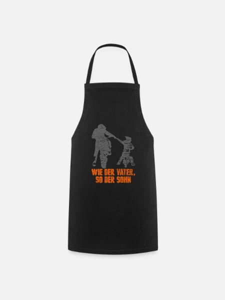 Motocross Vater Sohn Geschenk - Kochschürze - Schwarz