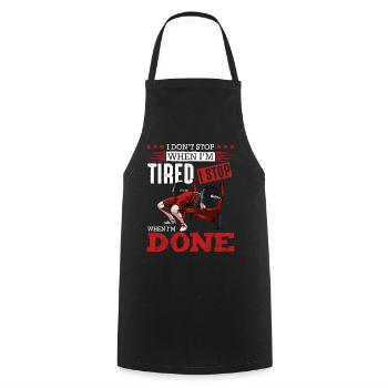 body builder - Cooking Apron - black - Front - AI Model Male 185 dark (185cm)