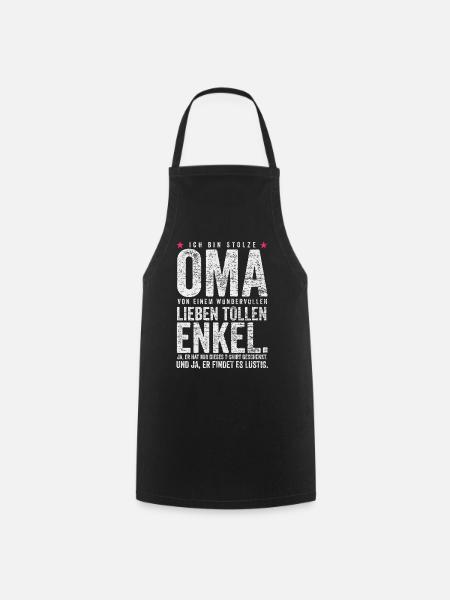 Oma Lustiger Spruch - Kochschürze - Schwarz
