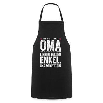 Oma Loading - Kochschürze - Schwarz - Vorne - AI Model Male 185 dark (185cm)