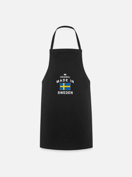 Schweden schwedisch Made in Sweden Geburt Baby - Kochschürze - Schwarz