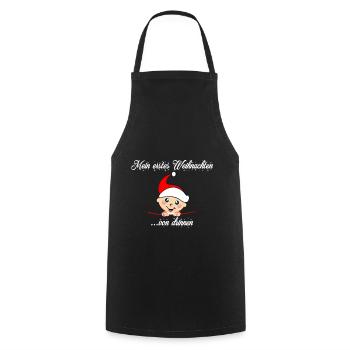 Baby Umstandsmode Für Schwangere Zu Weihnachten - Kochschürze - Schwarz - Vorne - AI Model Male 185 dark (185cm)