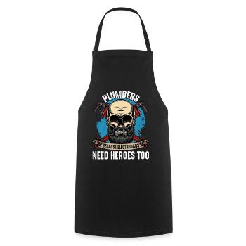 plumber - Cooking Apron - black - Front - AI Model Male 185 dark (185cm)