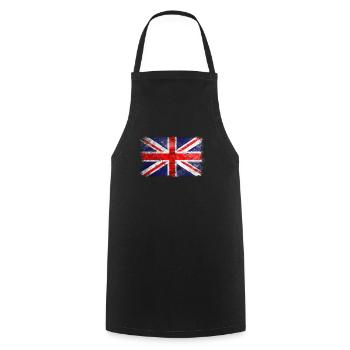 English Flag. Cool British Flag. British Roots - Cooking Apron - black - Front - AI Model Male 185 dark (185cm)