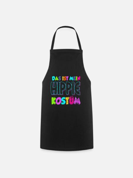Hippie Kostüm - Kochschürze - Schwarz