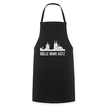 Köln Skyline - Kochschürze - Schwarz - Vorne - AI Model Male 185 dark (185cm)