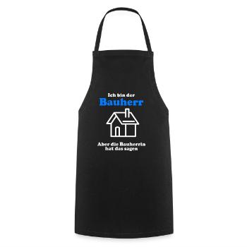 Men's builder Gift idea for house construction Topping-out ceremony - Cooking Apron - black - Front - AI Model Male 185 dark (185cm)