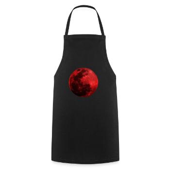 Cadeau d'espace graphique extérieur rouge lune de sang - Tablier de cuisine - noir - Devant - AI Model Male 185 dark (185cm)