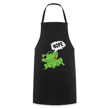 Frosch Froschkönig Frösche Quark Tier Froschkopf - Kochschürze - Schwarz - Vorne - AI Model Male 185 dark (185cm)