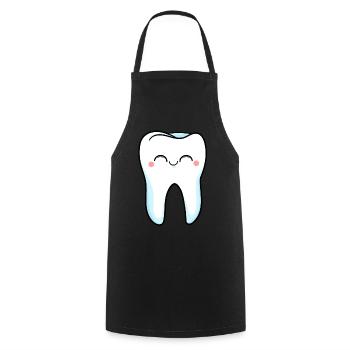 Laughing tooth - Cooking Apron - black - Front - AI Model Male 185 dark (185cm)