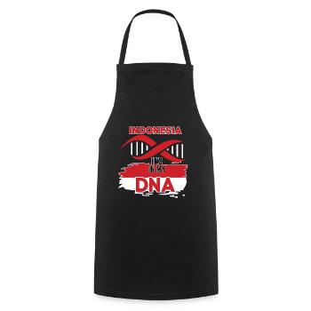 Indonesia is in my DNA - Cooking Apron - black - Front - AI Model Male 185 dark (185cm)