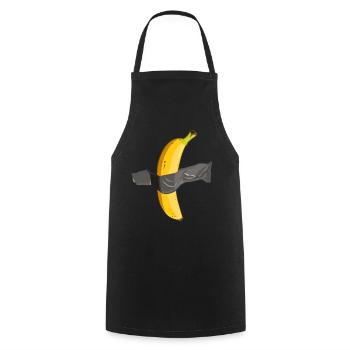 Art de la banane scotché - Tablier de cuisine - noir - Devant - AI Model Male 185 dark (185cm)