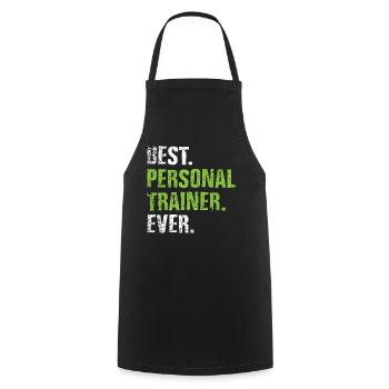 Personal Trainer - Cooking Apron - black - Front - AI Model Male 185 dark (185cm)