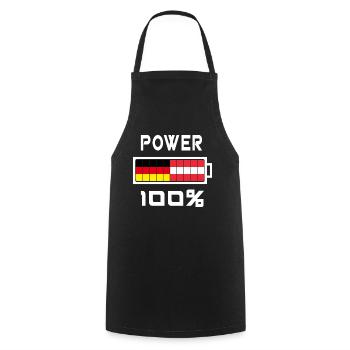 L'Allemagne et l'Autriche Power 100% - Tablier de cuisine - noir - Devant - AI Model Male 185 dark (185cm)