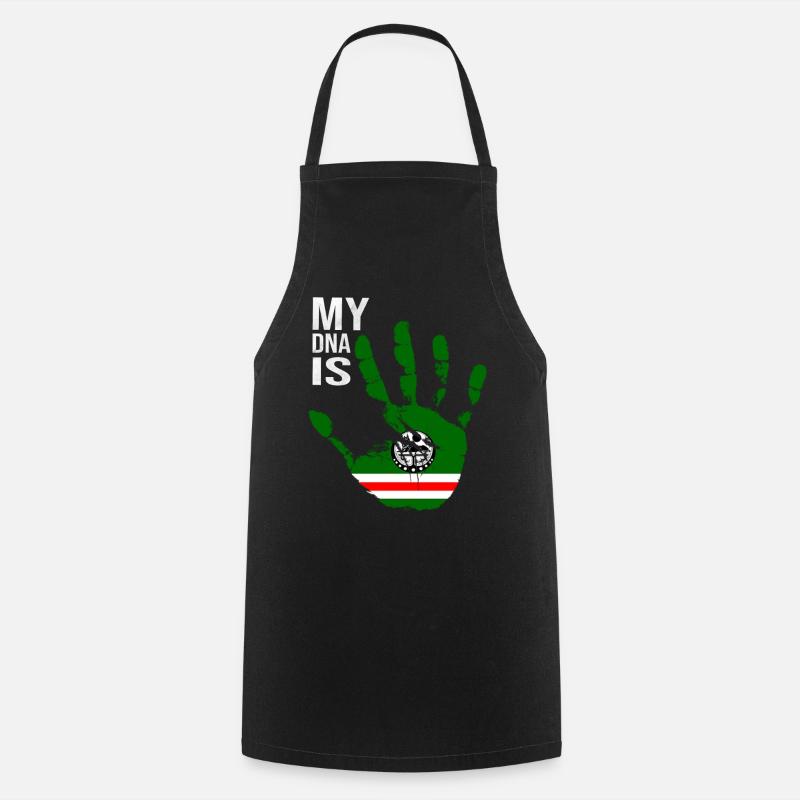 Chechen Flag, My DNA Is Chechnya, Chechnyan Flag - Kochschürze - Schwarz
