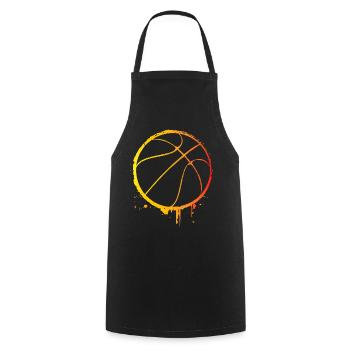 Basketball players - Basketball - BBall - Basket Ball - Cooking Apron - black - Front - AI Model Male 185 dark (185cm)