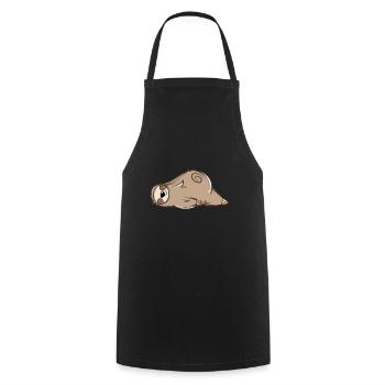 Sleeping sloth - Cooking Apron - black - Front - AI Model Male 185 dark (185cm)