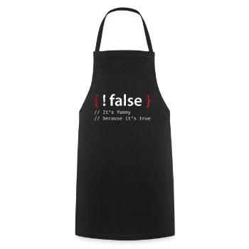 Coder PC programmer - Cooking Apron - black - Front - AI Model Male 185 dark (185cm)