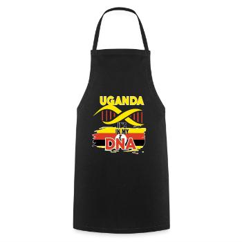 Uganda is in my DNA - Cooking Apron - black - Front - AI Model Male 185 dark (185cm)