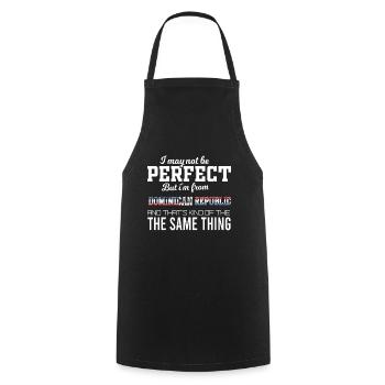 I am almost perfect, I am from Dominican r - Cooking Apron - black - Front - AI Model Male 185 dark (185cm)