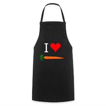J'AIME LA CAROTTE - Tablier de cuisine - noir - Devant - AI Model Male 185 dark (185cm)